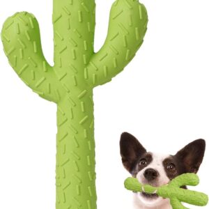 Dog Chew Toys, Durable Rubber Dog Toys for Aggressive Chewers, Cactus Tough Toys for Training and Cleaning Teeth, Interactive Dog Toys for Medium/Large Dog