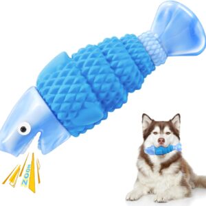Tough Dog Toys for Aggressive Chewers, Indestructible Dog Chewers for Medium & Large Breeds, Squeaky Durable Chew Toys to Keep Them Busy, Reduce Boredom, Teeth Cleaning, Bacon Flavor