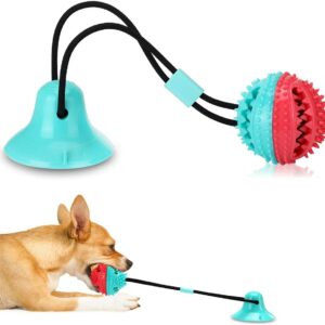 Dog Toys to Keep Them Busy for Boredom,Interactive Dog Toys Tug of War, Mentally Stimulating Toys for Dogs, Puppy Teething Puzzle Treat Food Dispensing Ball Toy for Small Medium Dogs