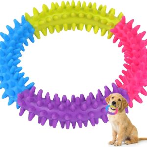 Puppy Teething Rings, Rubber Dog Ring Toy, Chewing Toys for Puppies Exercise Teeth, Interactive Dog Chew Toys for Small Dogs (Color Random)