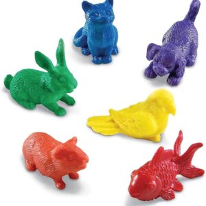 Domestic Pets Counters - Counting and Color Sorting, Toddler Activities Toys, Sensory Bin, Montessori, Fine Motor Skills, Manipulatives for Preschoolers, Gifts for Boys and Girls