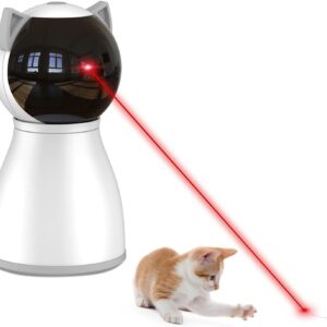 Cat Toys Laser for Indoor Cats,The 4th Generation Real Random Trajectory Motion Activated Rechargeable Automatic Cat Laser Toy,Interactive Cat Toys for Bored Indoor Cats/Kittens