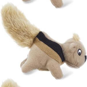 Squeakin’ Squirrels – 3‑Pack Plush Squeaky Dog Toys for Puppies, Small Dogs & Squirrel Replacements